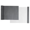 A roll of gray suede wrap fabric next to a sheet of white material for DIY projects.