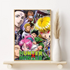 Canvas wall art featuring characters from Hunter x Hunter including Gon, Killua, and Hisoka