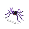 An LED light-up furry Halloween spider decoration with a purple glow.