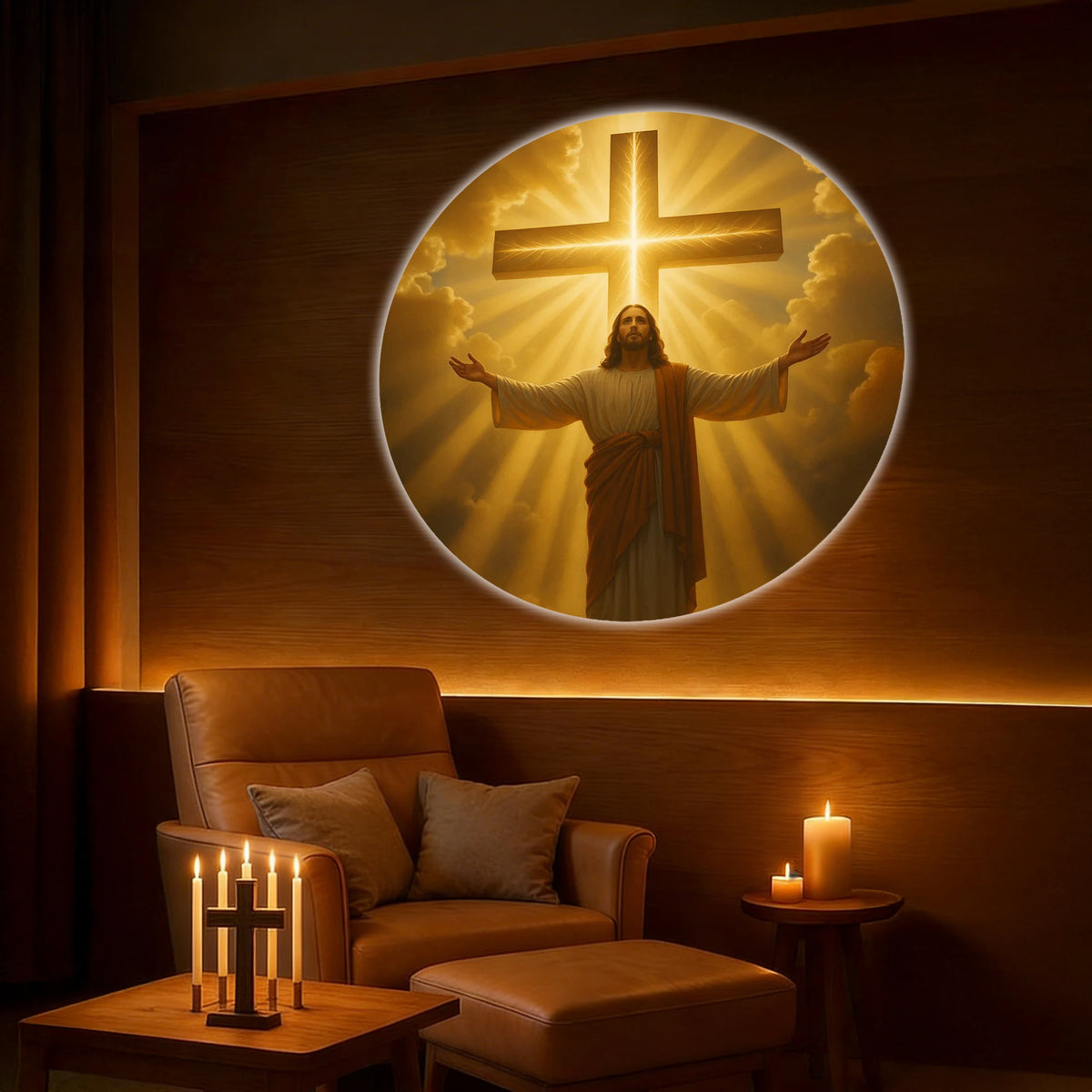 Sacred Light Projector with Six God & Jesus Patterns