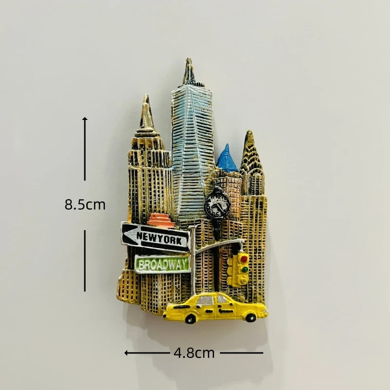 3D Resin Fridge Magnets – Iconic American Landmarks