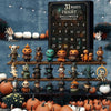 A Halloween advent calendar box featuring 31 nights of spooky figurines and pumpkins.
