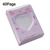 A pink 40Page photo album with a heart-shaped cover and decorative elements.