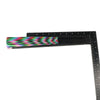UV fluorescent handheld folding fan with a black ruler for scale