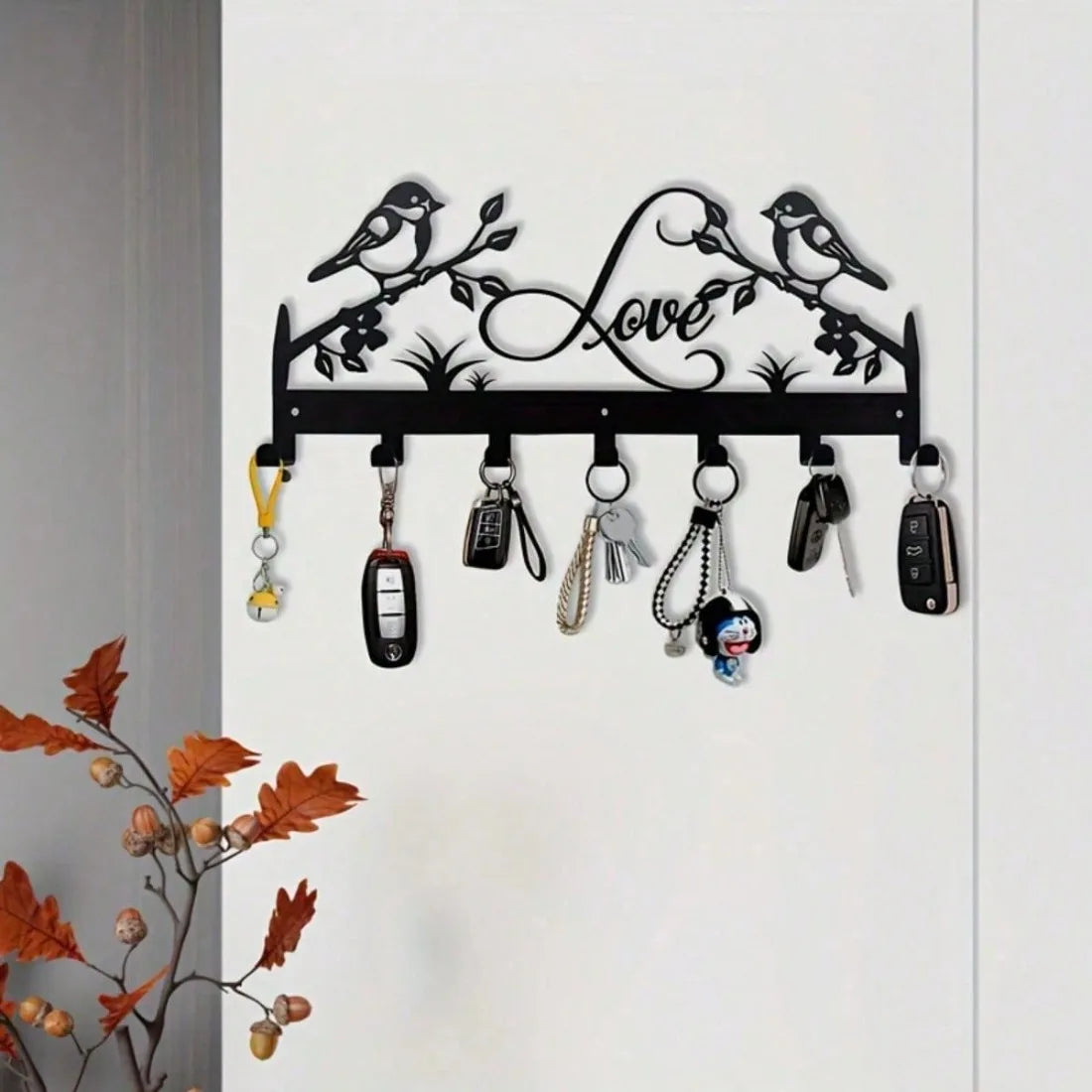 Bird Shaped Wall Hook Key Holder – Rust-Proof Metal Organizer for Keys & Jewelry