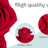 Close-up of high quality red velvet roses showing realistic and clear petals that do not fade or deform.