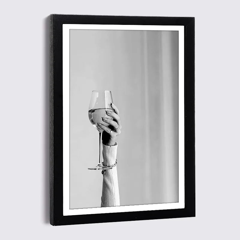 Elegant Wooden Picture Frame with Artistic Canvas Print