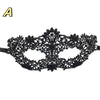 Black floral lace eye mask for masquerade and cosplay