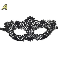 Masque pour les yeux en dentelle florale noire pour carnaval et cosplay