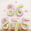 Pastel Rainbow Number Foil Balloon (40 inch)