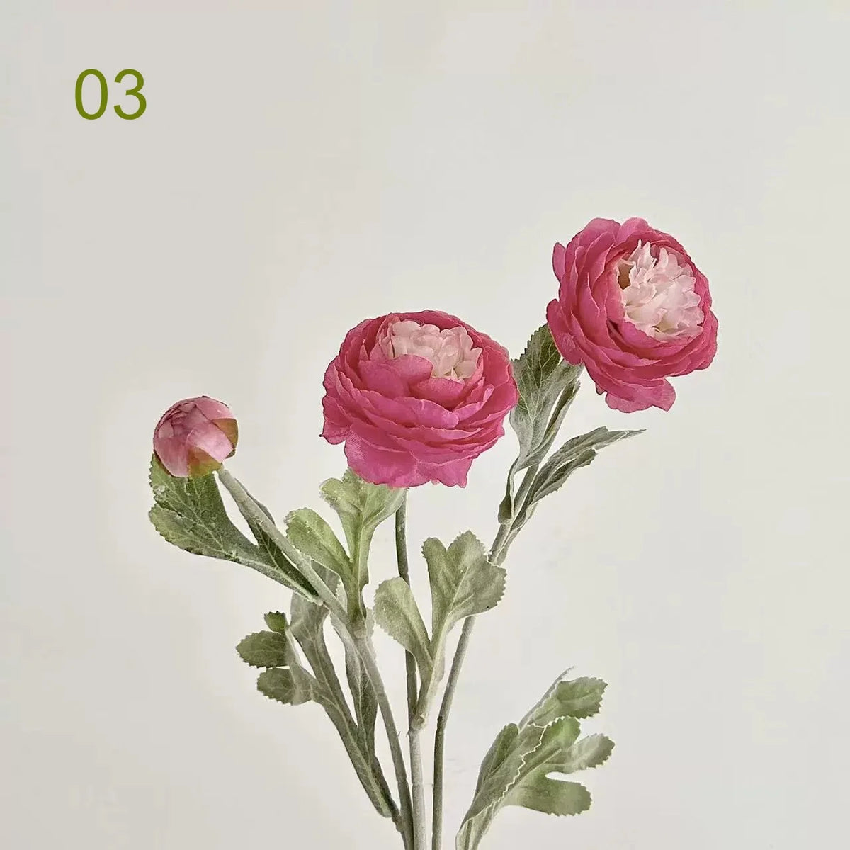 A watercolor illustration of a pink peony flower branch with green leaves.