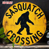 Vintage Bigfoot 8x8 Tin Sign for Wall Decor