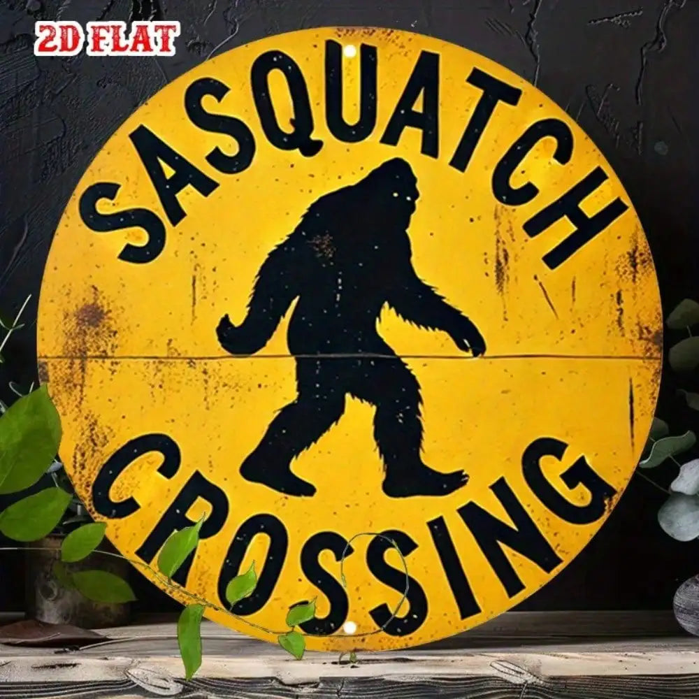 Vintage Bigfoot 8x8 Tin Sign for Wall Decor