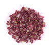 A cluster of deep reddish-purple silk artificial flower heads used for weddings, crafts, and home decor.