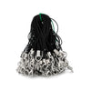 A bundle of black and green lobster clasp lanyards and straps for jewelry making