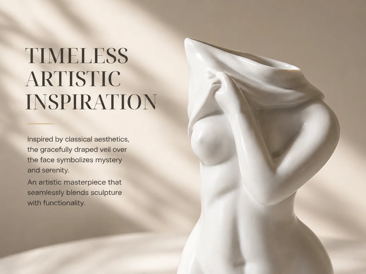 Abstract Female Torso Resin Vase