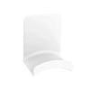 White adhesive headphone stand designed for use on a desk or wall.