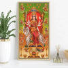 Durga Goddess Vintage Canvas Wall Art – Hindu Deity Print for Living Room & Home Decor