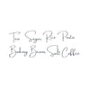 Elegant script text listing various ingredients like Tea, Sugar, Rice, Pasta, Baking Beans, Salt, and Coffee.