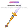 A 3D printed rumi sword prop featuring premium purple and gold contrast colors.