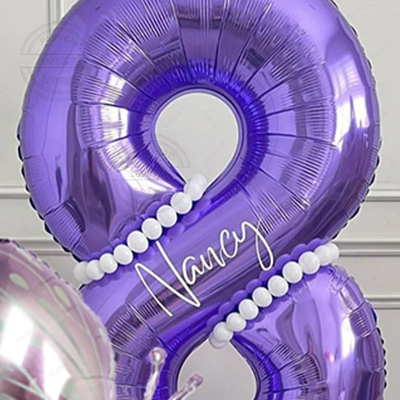 Globos morados con forma de mariposa para fiestas