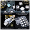 Reusable stainless steel ice cubes with anti-slip clamps and an PP box for storage