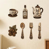 Rustic Wooden Coffee-Themed Wall Decor Set (7 Pieces)