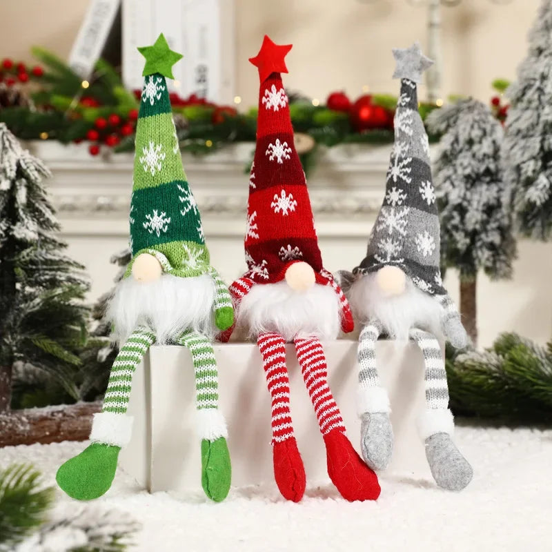 LED Gnome Christmas Ornaments – Soft Plush Hanging Decor