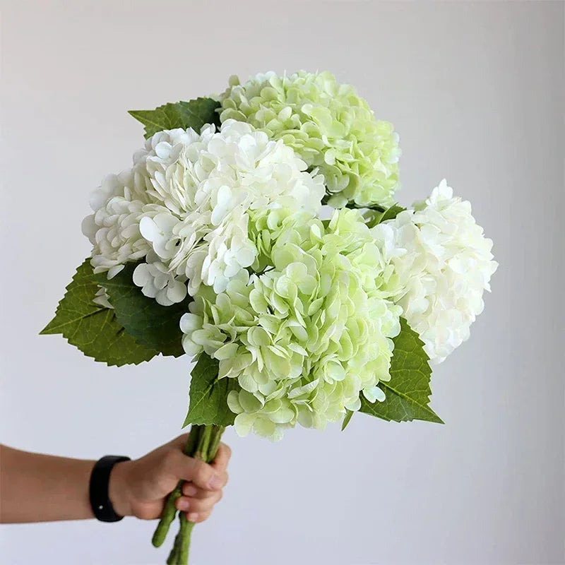 Lifelike Latex Hydrangea Stems for Weddings & Home Decor (Set of 4)