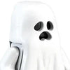 A white ghost-shaped building block collectible featuring black eye holes.