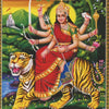 Durga Goddess Vintage Canvas Wall Art – Hindu Deity Print for Living Room & Home Decor