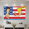 A large flag featuring Beavis and Butt-Head characters in a patriotic design for decor