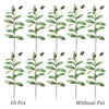 Ten artificial olive tree branches featuring green leaves and dark berries.