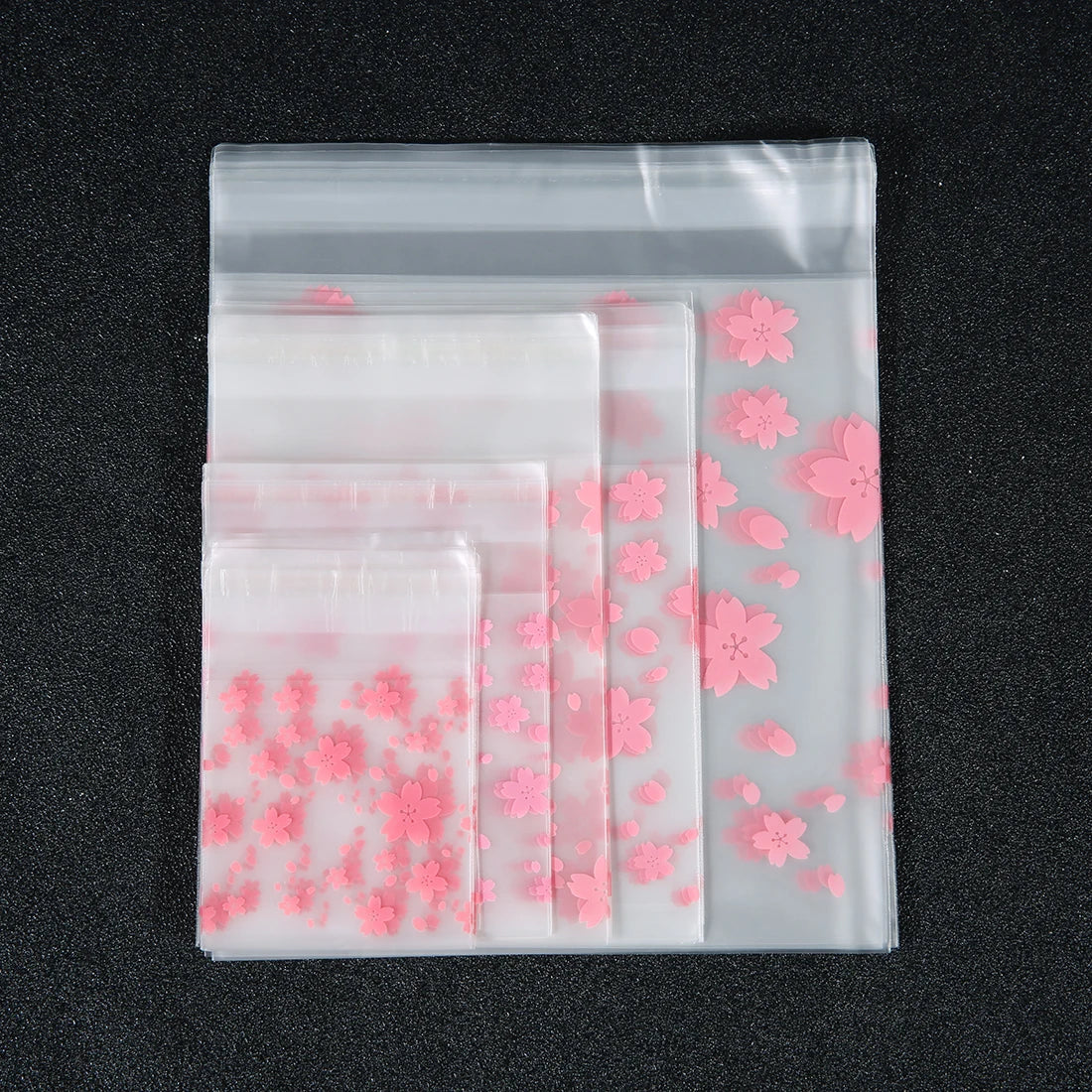 Pink Cherry Blossom Self-Adhesive Storage Pouches