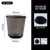 Transparente 89-mm-PET-Einwegbecher mit schwarzem Deckel und Strohhalm