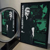 A framed poster featuring Albert Wesker and Capcom Resident Evil IV characters in a dark, stylized design.