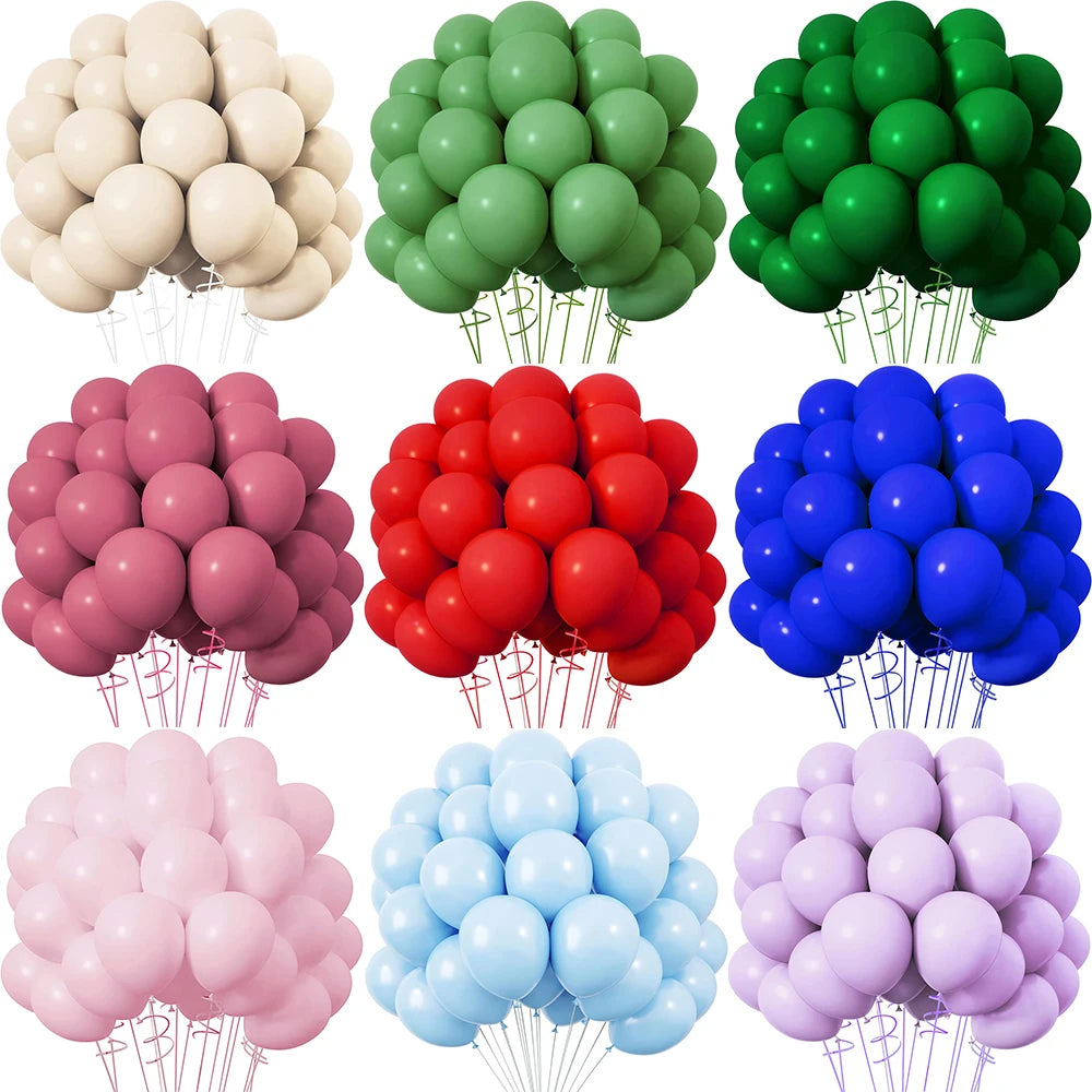 Retro Pastel Latex Balloons for Parties & Celebrations