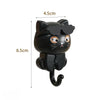 Cartoon Cat Adhesive Hooks – No-Damage Wall Hooks with Sunglasses Design