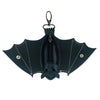 Black leather bat wallet keychain with zipper coin purse