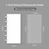 A 1-Grid Vertical Photocards Holder with 10 sheets inner pages shown in a light gray color.