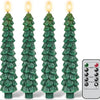 Christmas Tree LED Taper Candles with Remote Control and Timer