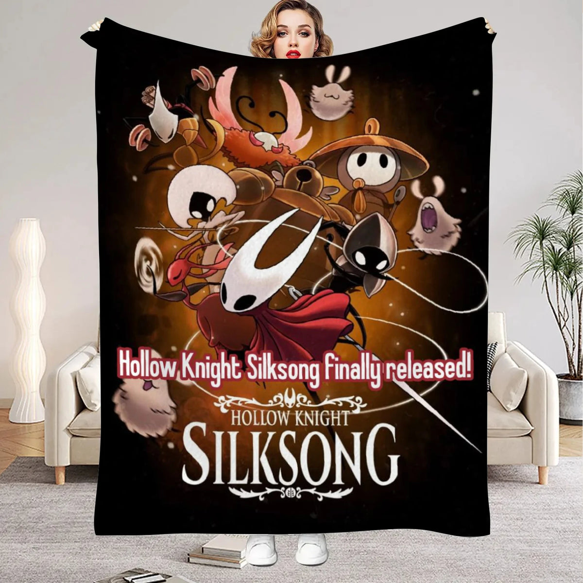 Hollow Knight Flannel Throw Blanket