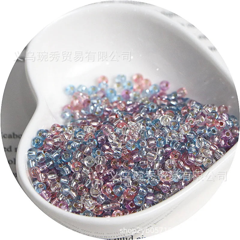 Silver Rice Glass Beads for Jewelry Making
