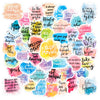A collection of colorful inspirational quotes and affirmations written in a handwritten style on a white background.