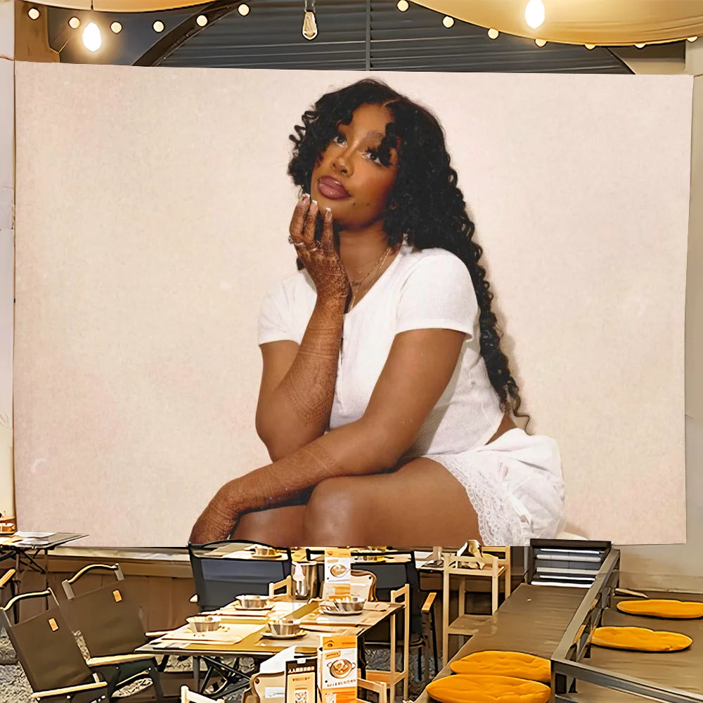 SZA SOS Tapestry – Vibrant Music Wall Art for Any Room