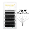 Packaging for 7D-W Shaped Lashes, a set of handmade W-shaped eyelash clusters.