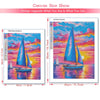 Canvas size show for an FDX5304 diamond painting kit demonstrating the finished artwork and dimensions.