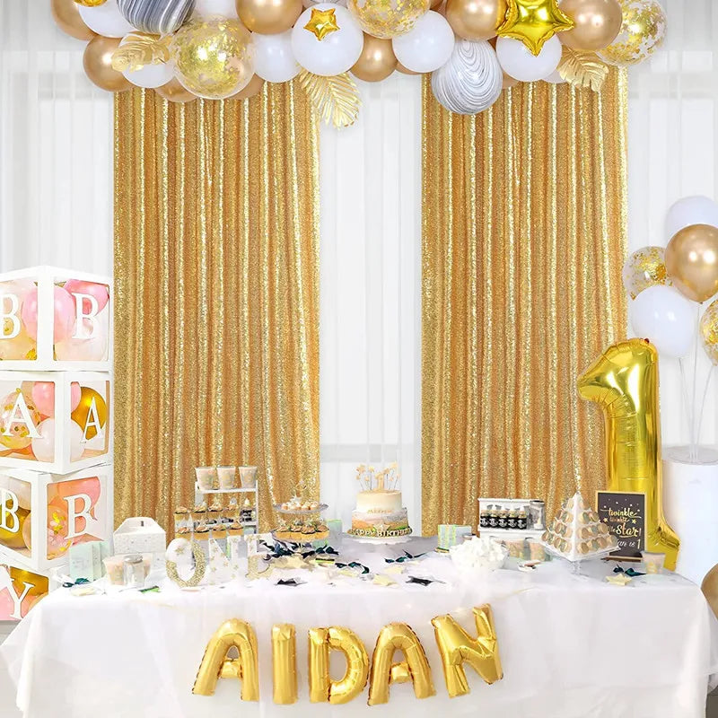 Sequin Backdrop Curtains – 2 Panels, 2ft x 8ft