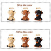 A set of 10 silicone plant beads in mix colors, including 5 pieces of light tan and 5 pieces of dark brown/black.
