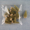 Set of 12 Snow-Flocked Mini Christmas Trees with Wooden Bases